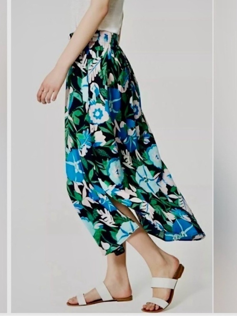 Ann Taylor LOFT tropical floral Hawaiian maxi skirt PS PERFECT LK NEW!!!